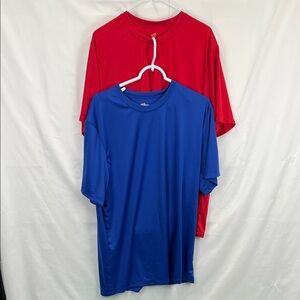 Hanes - Men’s Dry Fit Tee Shirt - 2 PK - Red and Blue - XL